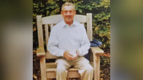 North Yorkshire Police Old picture of Michael Lupton sat outside on a wooden chair