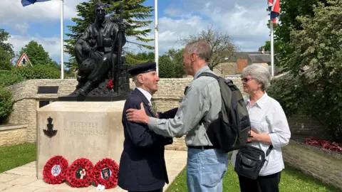 Gerry Jackson/BBC Ken Cooke at D-Day memorial in Normandy
