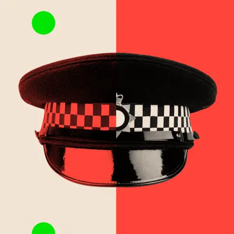 BBC A treated image of a policeman hat