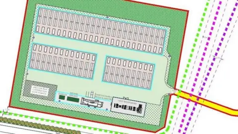 East Riding of Yorkshire Council An artist's illustration of how the BESS could look. Taken from East Riding of Yorkshire Planning Portal.