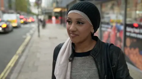 Woman during street vox-pop interview