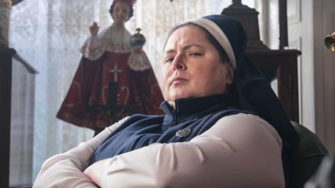 Sister Michael in Channel 4’s Derry Girls.