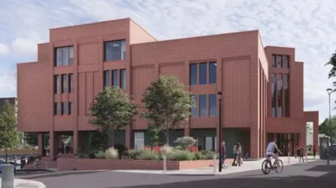 Dover District Council Artist's vision of the finished Dover Beacon project 