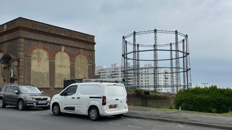 A former gasworks site in Brighton where new homes are planned