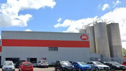 Google Jiffy factory car park Winsford