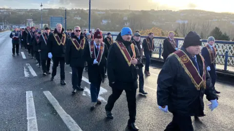 BBC Apprentice Boys of Derry marching