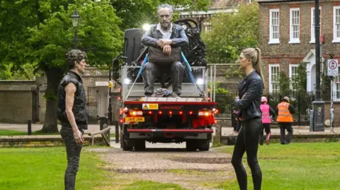 Ely Cathedral Sculptures outside Ely Cathedral