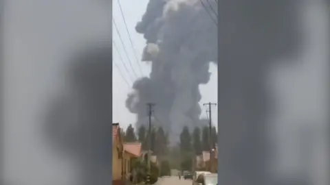 Thick black smoke billows from site of China chemical plant explosion