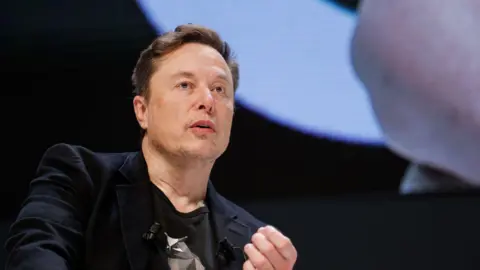 Getty Images Elon Musk speaking at Cannes Lion International Film Festival