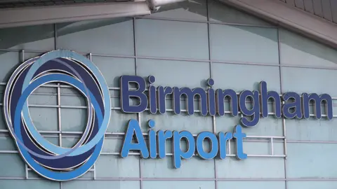 Reuters An exterior shot of the Birmingham Airport sign on the main terminal building