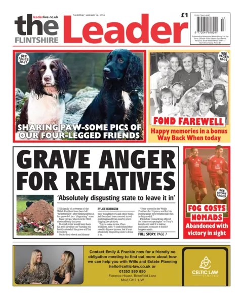 Flintshire Leader Front page of the Flintshire Leader