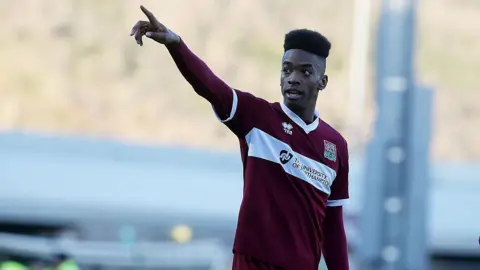 Getty Images Ivan Toney playing for Northampton in 2015