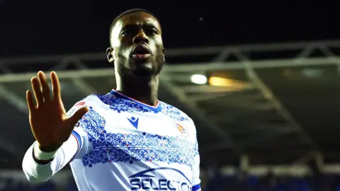 Kelvin Ehibhatiomhan celebrates after scoring for Reading 