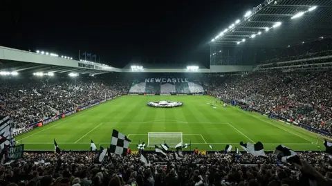 A general view of St James' Park before Newcastle United's game against Athletic Club in the Champions League on 5 November, 2025