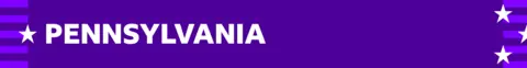 Purple banner for Pennsylvania