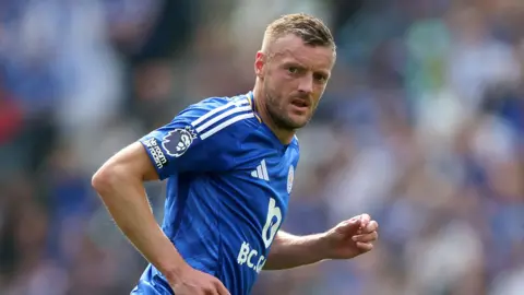 Jamie Vardy in action for Leicester City