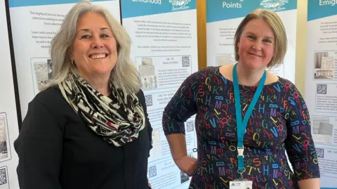 Two women at the Highland Archive Centre in Inverness.
