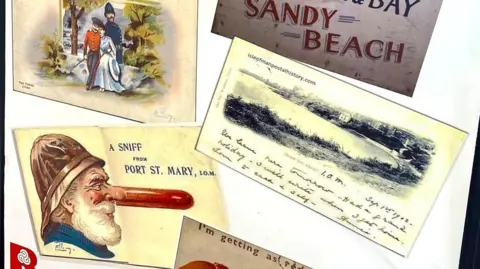 Rushen Heritage Trust A closeup of a poster which reads "a sniff from Port St Mary" 