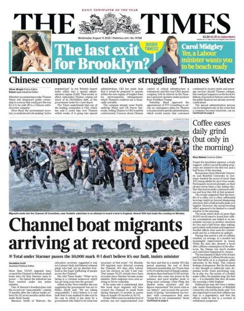  “Channel boat migrants arriving at record speed”