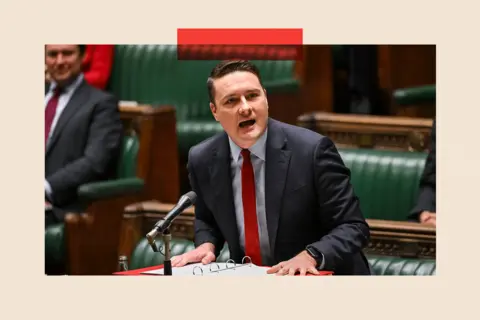 PA Media Health Secretary Wes Streeting making a connection    successful  the House of Commons