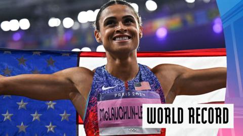 Watch as the USA's McLaughlin-Levrone sets a new world record to take gold in the women's 400m hurdles at Paris 2024