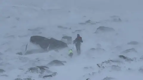 SAIS Southern Cairngorms Wild weather during an avalanche hazard assessment