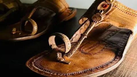 A kolhapuri traditional sandal