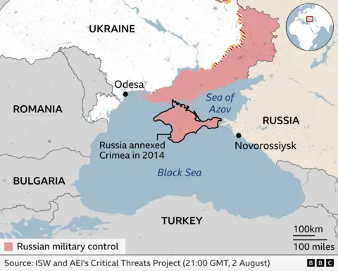 Map of the Black Sea