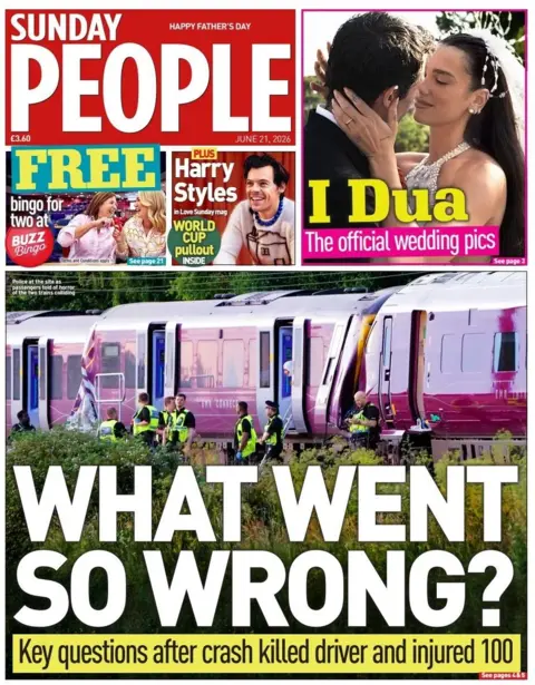 The headline on the front page of the Sunday People reads: "What went so wrong?"