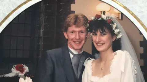 Heather Evans  Perry and Heather Evans on their wedding day