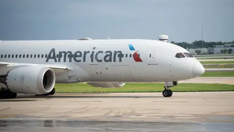 American Airlines Boeing 787 Dreamliner aircraft is seen at Chicago O'Hare International Airport in Chicago, Illinois. 


