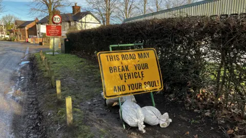 Humorous road sign