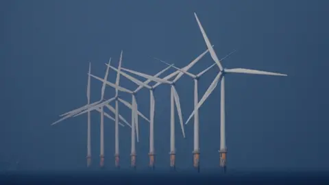Reuters A row of offshore wind farms