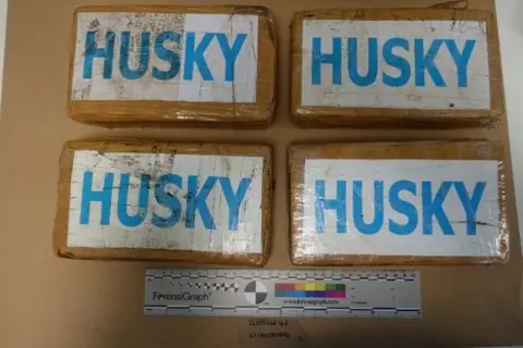 Derbyshire Police Parcels of drugs marked HUSKY