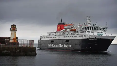 Getty Images MV Caledonian Isles arriving at Ardrossan Harbour.