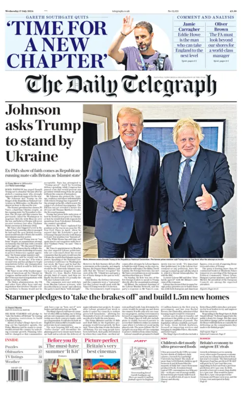 Telegraph front page