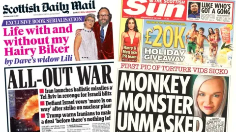 Scottish Daily Mail and Scottish Sun front pages
