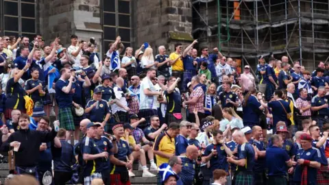 PA Media Scotland fans in Cologne