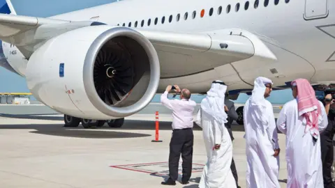 Rolls-Royce Trent XWB-84 engine on an Airbus A350 plane