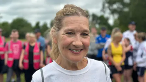 Karen Hodgson at a Park Run