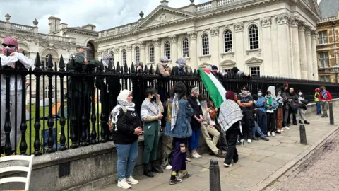 PA Media Students protesting against the war in Gaza in Cambridge