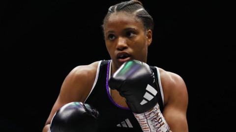 Caroline Dubois in a boxing stance