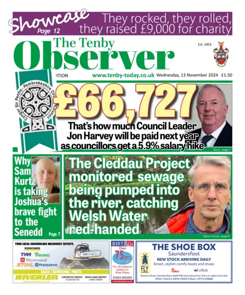 Tenby Observer Tenby Observer front page