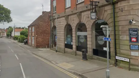 Google Church Walk, in Worksop, Nottinghamshire