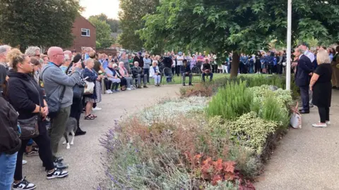 BBC Crowds at vigil