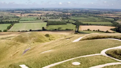 Getty Images A general view from of the Uffington White Horse in Oxfordshire.