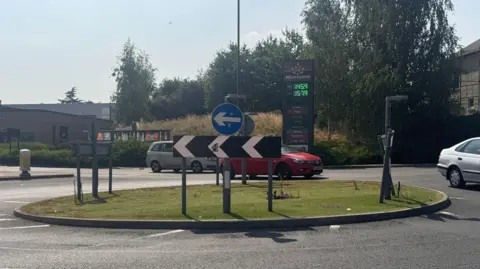 A roundabout near Morrisons