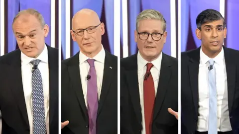 BBC  Leaders of the four political parties