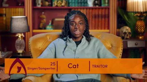 BBC Cat Burns on Celebrity Traitors
