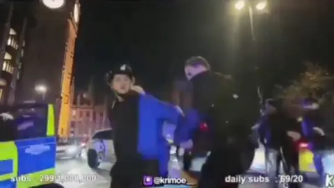 A Twitch streamer is arrested outside parliament 